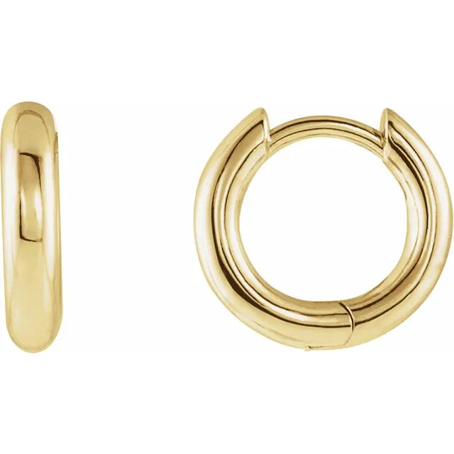 Classic Plain Huggie Hoops