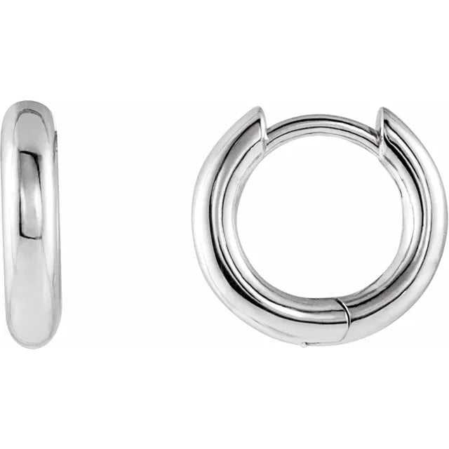 Classic Plain Huggie Hoops