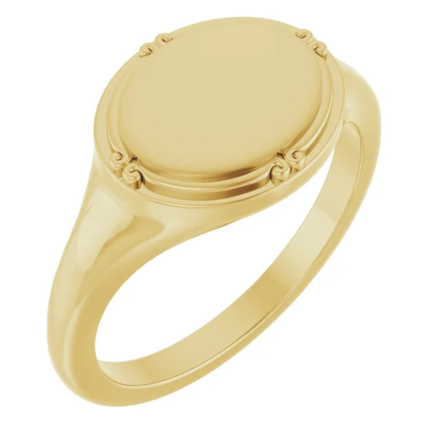 Vintage Inspired Signet Ring