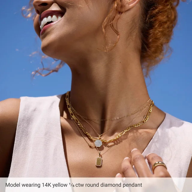 Engravable Diamond Accented Dog Tag Charm