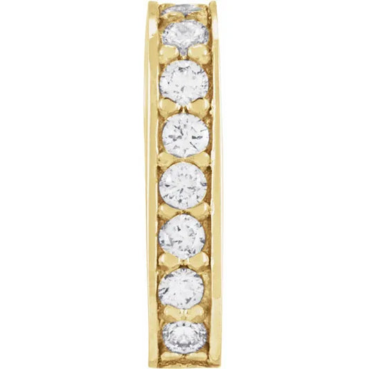 Diamond Accented Hinged Bail Charm Enhancer