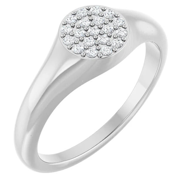 Diamond Pave Signet Ring