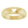 Heart Pierced Gold Band Ring