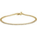 1.3mm -0.87cts Natural Diamond Tennis Bracelet