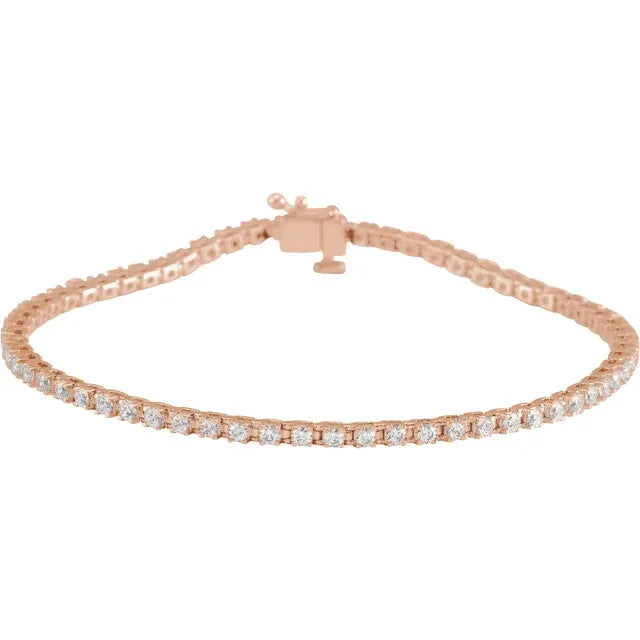 1.9mm - 2cts Natural Diamond Tennis Bracelet