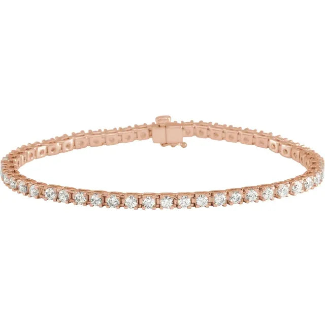 2.8mm - 4ct Lab Diamond Tennis Bracelet