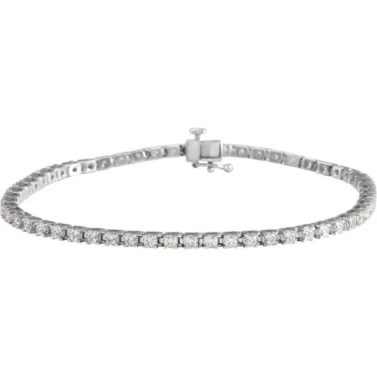 2.3mm - 3ct Lab Diamond Tennis Bracelet