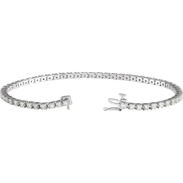 2.3mm - 3cts Natural Diamond Tennis Bracelet