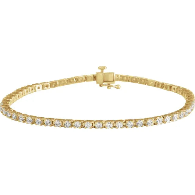 2.3mm - 3cts Natural Diamond Tennis Bracelet