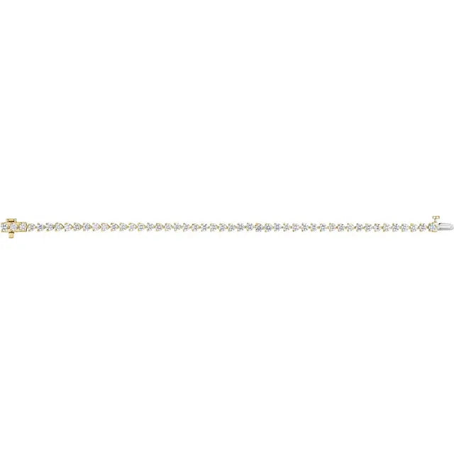 3mm - 4.75ct 3 Prong Lab Diamond Tennis Bracelet