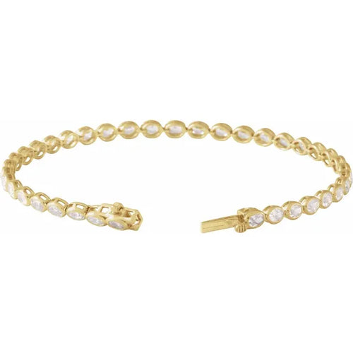 2.6mm - 4.90ct Oval Lab Diamond Tennis Bracelet