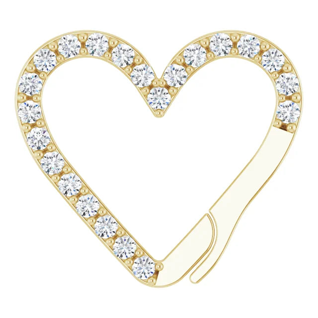 Diamond Accented Heart Charm Enhancer
