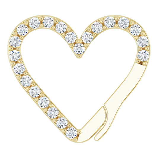 Diamond Accented Heart Charm Enhancer