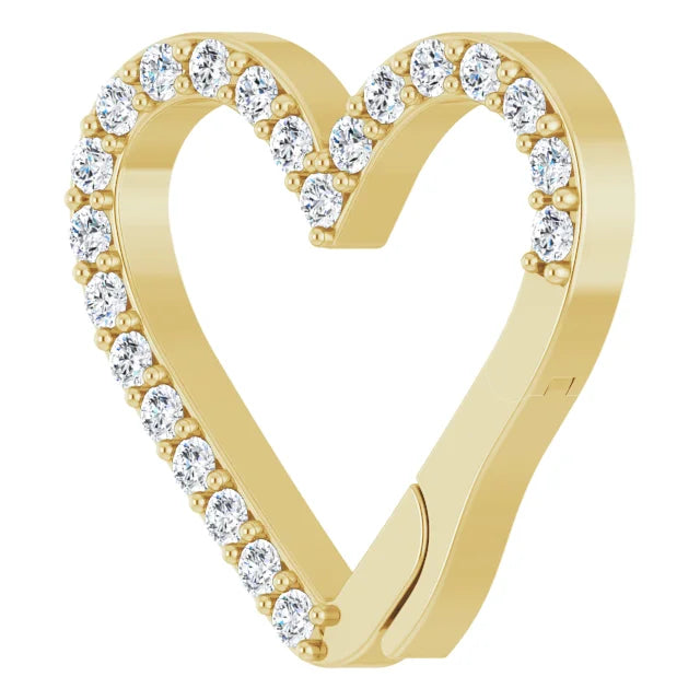 Diamond Accented Heart Charm Enhancer