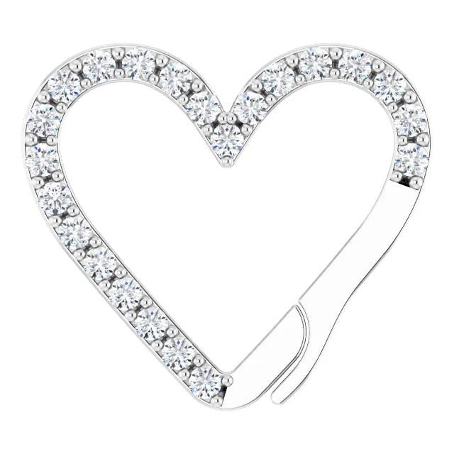 Diamond Accented Heart Charm Enhancer