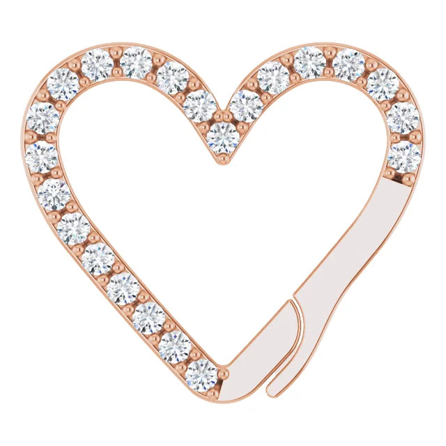 Diamond Accented Heart Charm Enhancer