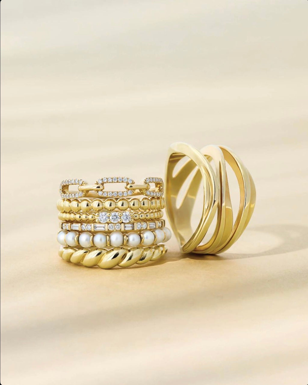 Diamond Chain link Ring