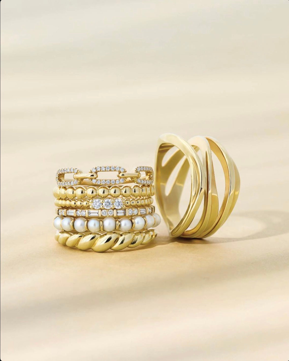 Diamond Chain link Ring
