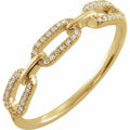 Diamond Chain link Ring