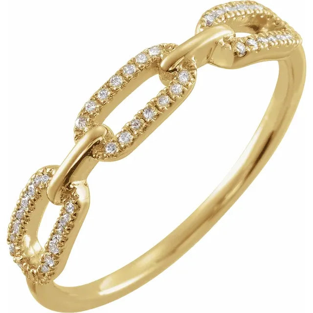 Diamond Chain link Ring