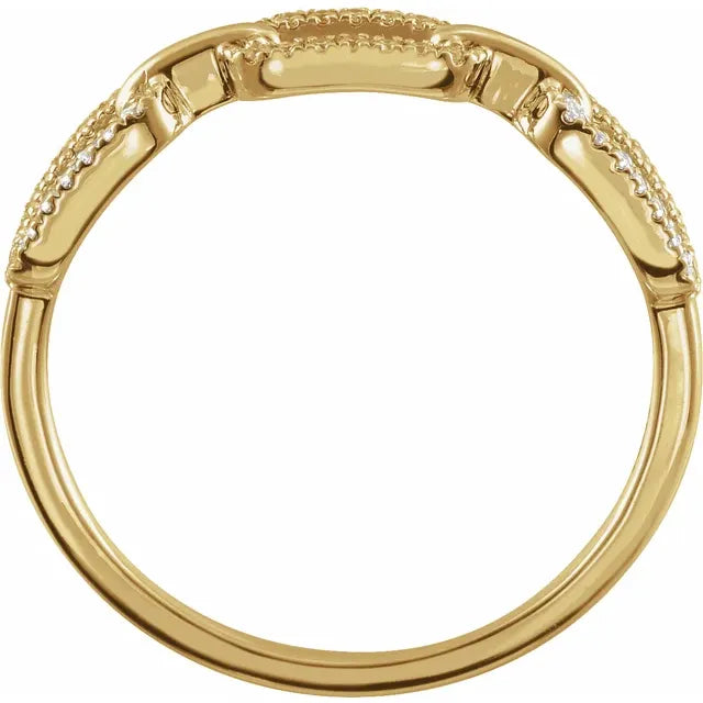 Diamond Chain link Ring