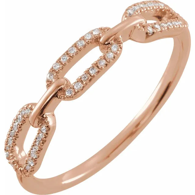 Diamond Chain link Ring