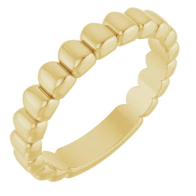 Scalloped stacking Ring