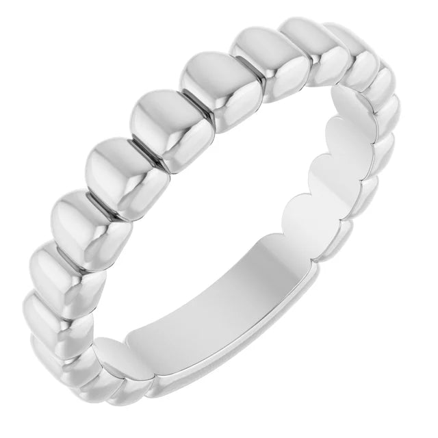 Scalloped stacking Ring