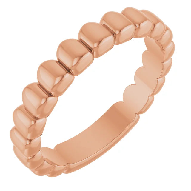 Scalloped stacking Ring
