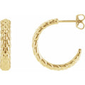 Dragon Scale Texture Hoop Earrings