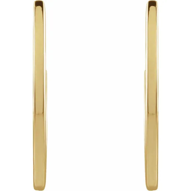 Pointed Oval Hoop Earrings