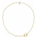 Diamond Dangle Gold Anklet