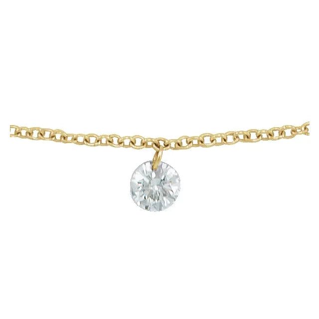 Diamond Dangle Gold Anklet