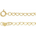 Heart Link Gold Anklet