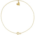 Heart dangle Gold Anklet