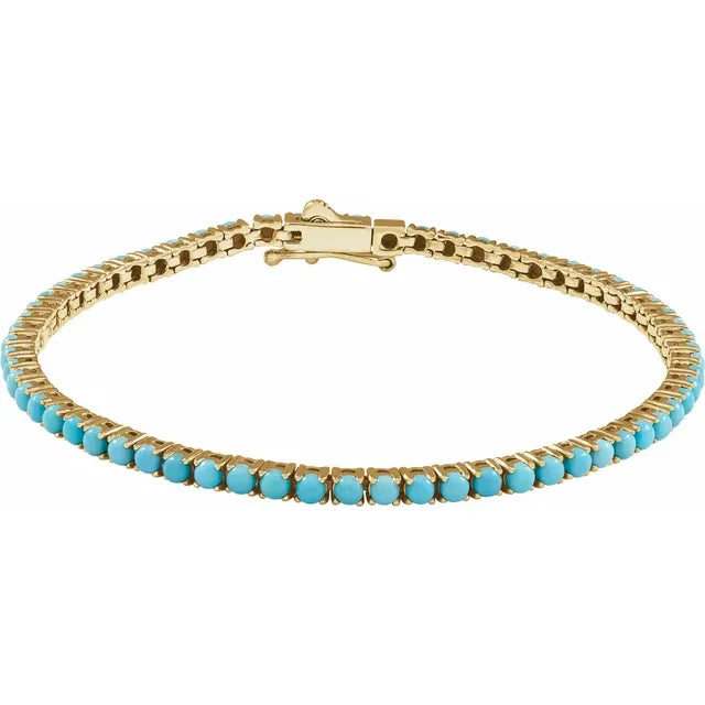 Turquoise Line tennis Bracelet