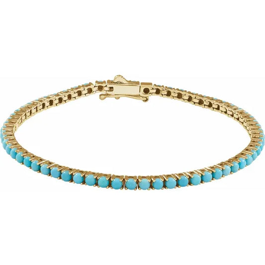 Turquoise Line tennis Bracelet
