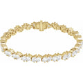 Pear Shaped Lab Diamond Line Tennis Bracelet