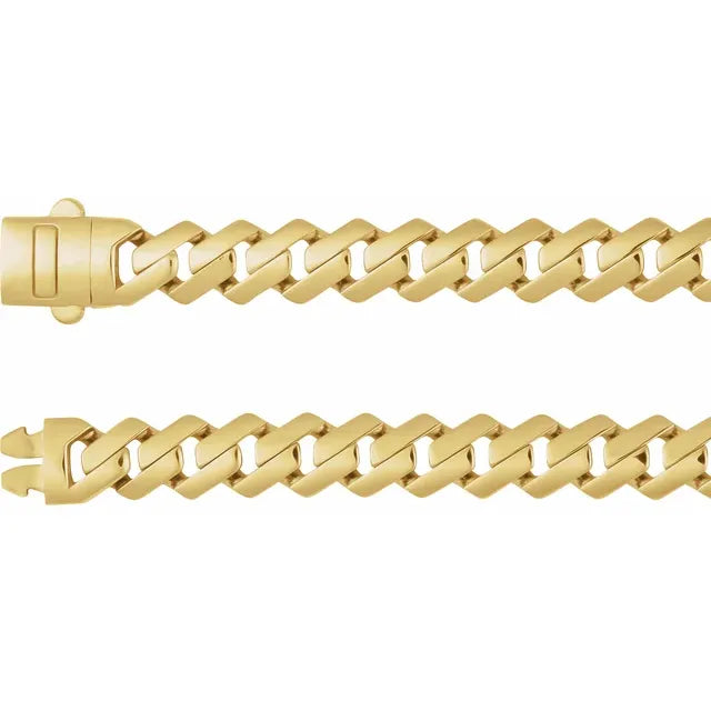 7.4mm Hollow Monaco Edge Curb Men’s Bracelet