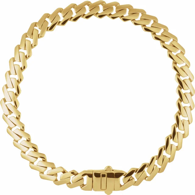 7.4mm Hollow Monaco Edge Curb Men’s Bracelet