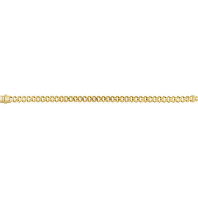 7.4mm Hollow Monaco Edge Curb Men’s Bracelet