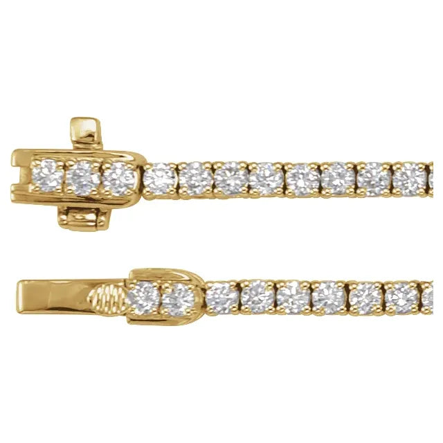 Lab Diamond Tennis Necklace with Pear-shaped Diamond Dangles