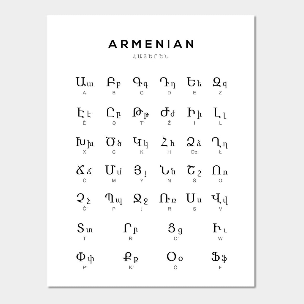 Armenian Initial Pendant Charm