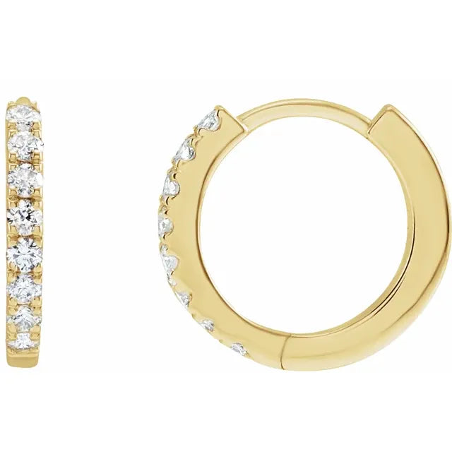 Classic Lab Grown Diamond Huggie Hoop Earrings