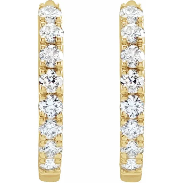 Classic Lab Grown Diamond Huggie Hoop Earrings