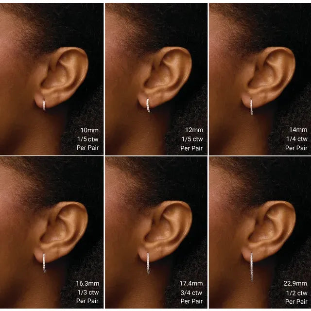 Classic Lab Grown Diamond Huggie Hoop Earrings
