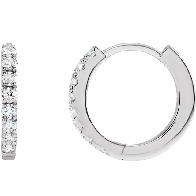 Classic Lab Grown Diamond Huggie Hoop Earrings