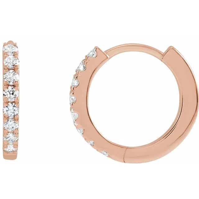 Classic Lab Grown Diamond Huggie Hoop Earrings