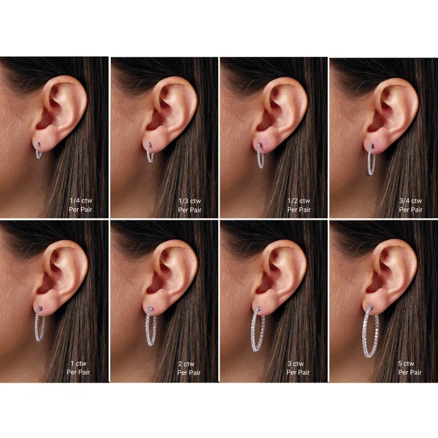 Inside/Outside Diamond Hoop Earrings