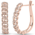 Cuban Link Pave Hoop Earrings